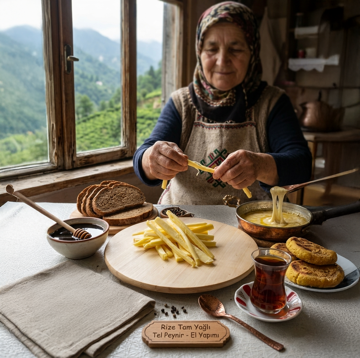 Rize Tam Yağlı Tel Peynir